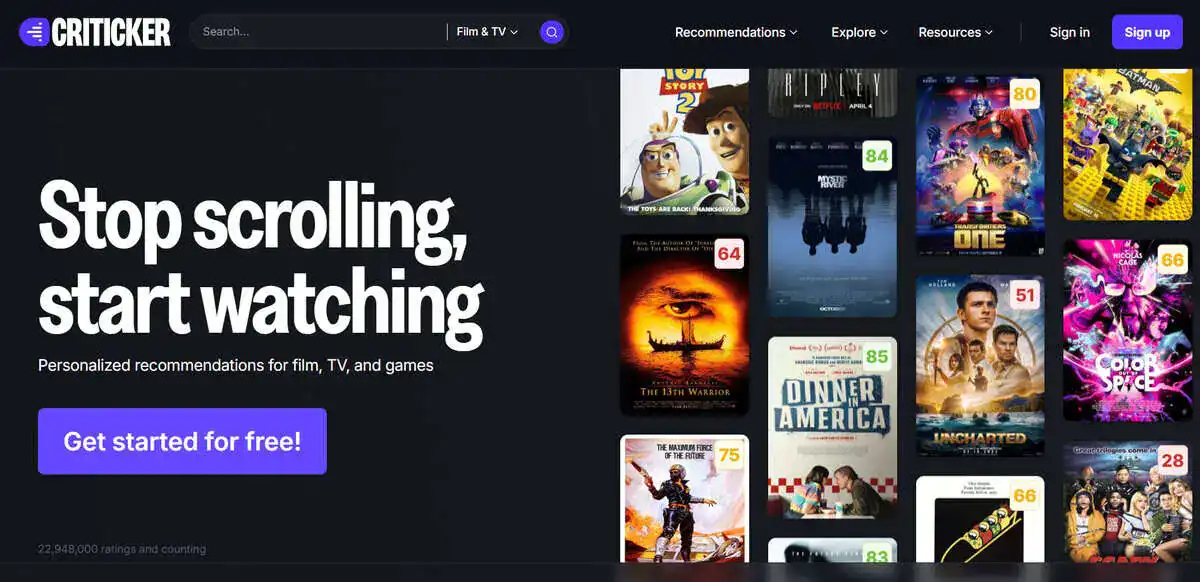 Criticker : interface de recommandation de films basée sur le score de compatibilité PSI