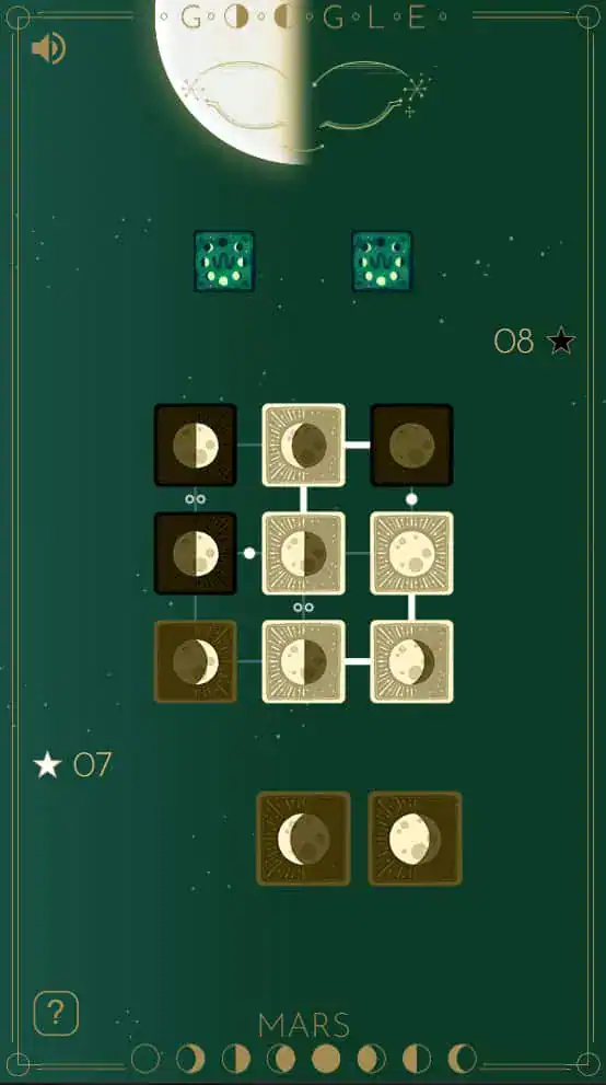 Partie de jeu de la lune Google