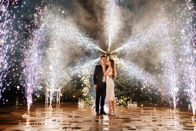 Jets De Scène Argentés - Effet 3 Mètres, Durée 20 Secondes - Lot De 5, Sans Déclencheur - Pour Fêtes, Mariages