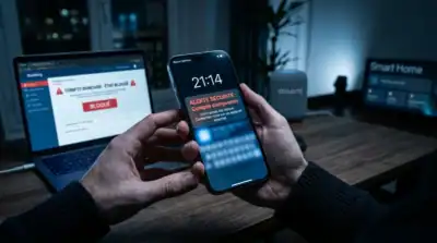 Smartphone avec alerte Aucun service illustrant le SIM swapping et la sécurité numérique en 2026.