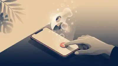 Une main appuie sur un bouton pour supprimer définitivement son compte de réseau social sur un smartphone.