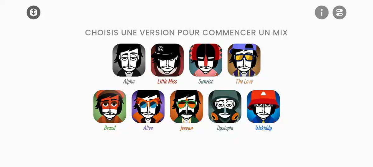 Versions Incredibox